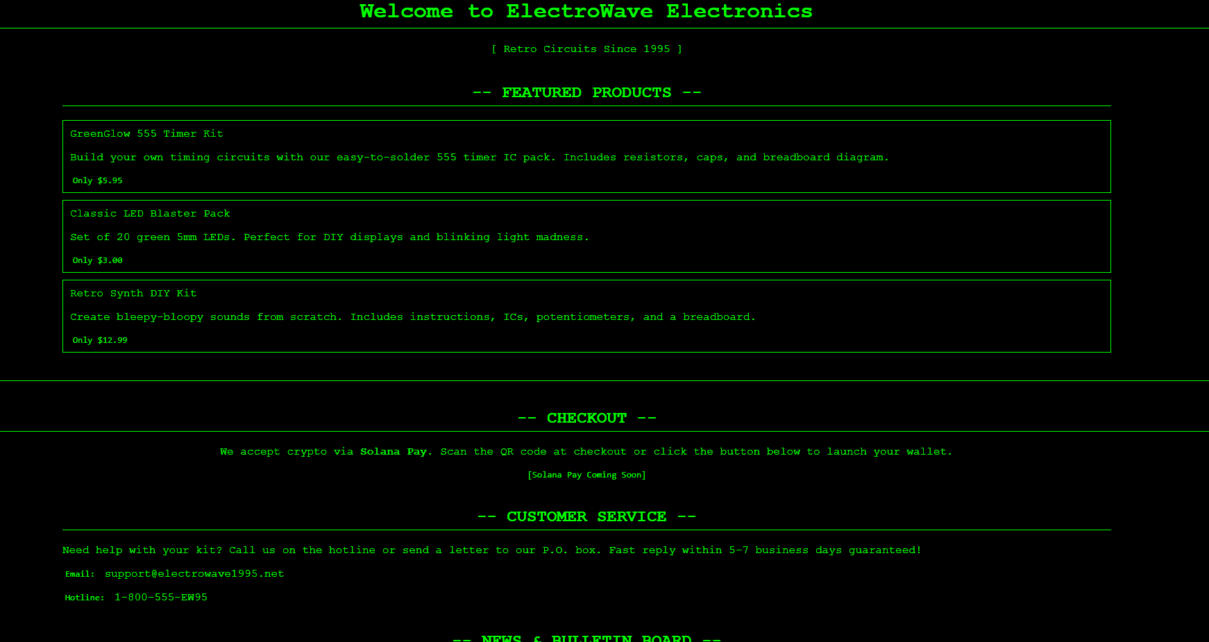 Retro Store Web Interface